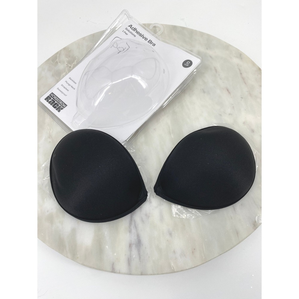 Nordstrom‎ Rack Adhesive Bra Backless Strapless Plunge Neck Black Size C - Picture 4 of 5